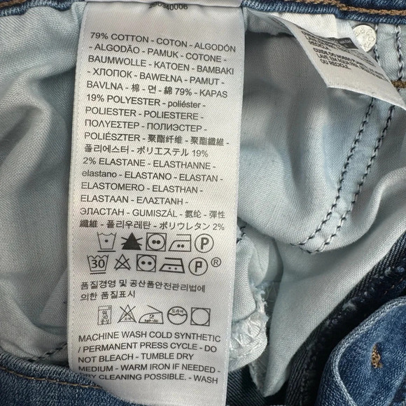 Levis Denim Jean Shorts 6 Inch Rise Womens Size 30 Medium Wash - Picture 5 of 11